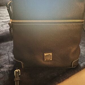 Dooney & Bourke Black Pebbled Leather Shoulder Bag